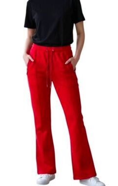 WHEN SMOKE CLEARS Red Embroidered Joggers Size Small